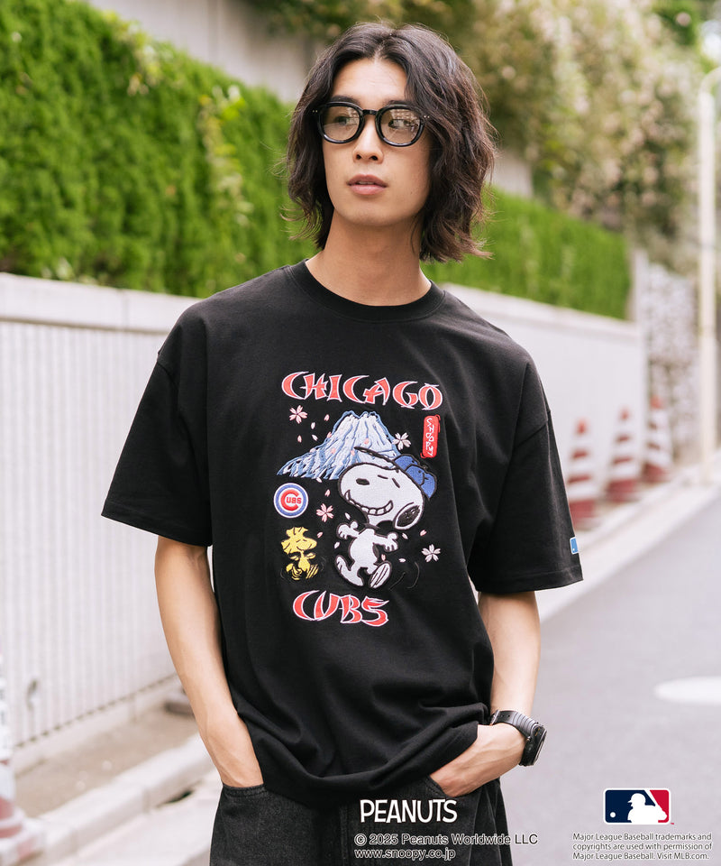 【PEANUTS×MLB】オリジナルデザイン 和柄Ｔシャツ ドジャース ヤンキース カブス スーベニア