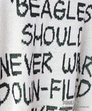 【SEQUENZ/シークエンズ】TP C/N KNIT/スヌーピー ニット クルーネック ワイドシルエット ジャガード