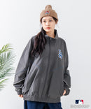 【MLB/メジャーリーグベースボール】 ツイル ワッペン パイピング使い ナイロン トラックジャケット