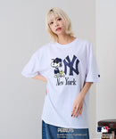 【PEANUTS×MLB】オリジナルデザインTシャツ 刺繍 ドロップショルダー ユニセックス