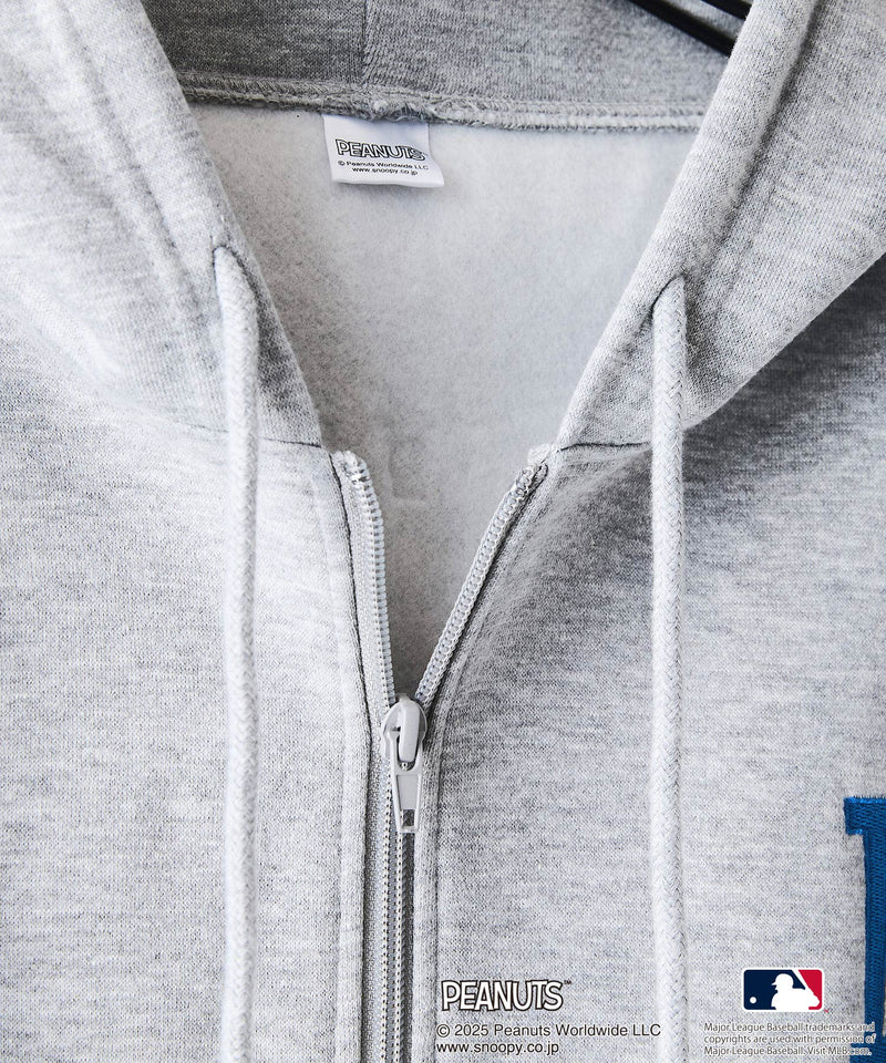 【PEANUTS×MLB】オリジナルデザイン フルジップパーカー ヤンキース ドジャース カブス キャラクター