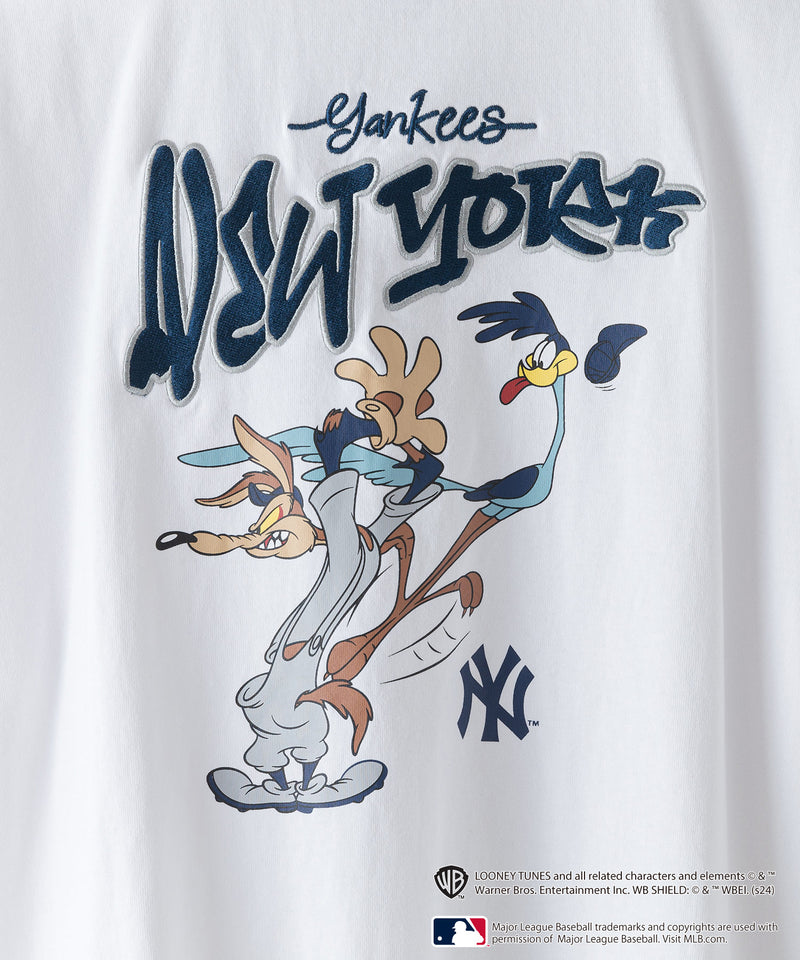 【Looney Tunes × MLB】オリジナル デザイン Tシャツ ドロップ ショルダー ビッグシルエット ユニセックス