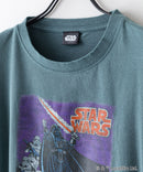 【STAR WARS/スター・ウォーズ】パウダーブリーチ加工 ビッグシルエットロンT ドロップショルダー オーバーサイズ ヴィンテージ加工】