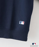【MLB/メジャーリーグベースボール】 裏毛 ツイル ワッペン ハーフジップ