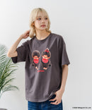 【Monchhichi/モンチッチ】【限定オリジナルデザイン】モンチッチ Tシャツ コットン100% ドロップショルダーシルエット プリント サガラ刺繍 半袖 カットソー キャラクター レトロ ユニセックス