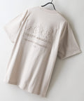 【RAGGED MOUNTAIN：ラギットマウンテン】【タフな肉厚100%コットン】BELMONT/ベルモント エンボスロゴTシャツ ヘビーウェイト ルーズシルエット 透けない・丈夫 半袖 Lベージュ ❘ジーンズメイト公式オンラインショップ