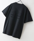 【RAGGED MOUNTAIN：ラギットマウンテン】【タフな肉厚100%コットン】BELMONT/ベルモント エンボスロゴTシャツ ヘビーウェイト ルーズシルエット 透けない・丈夫 半袖 ブラック ❘ジーンズメイト公式オンラインショップ