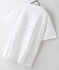【RAGGED MOUNTAIN：ラギットマウンテン】【タフな肉厚100%コットン】BELMONT/ベルモント エンボスロゴTシャツ ヘビーウェイト ルーズシルエット 透けない・丈夫 半袖 ホワイト ❘ジーンズメイト公式オンラインショップ