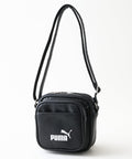 【PUMA/プーマ】【ミニマルなお出掛けに最適な容量2L 高見えPUレザー】ビンテージPUスクエアミニショルダー 前面ポケット付き レトロ ストリート y2k スポーツミックス 古着風 おしゃれ ユニセックス