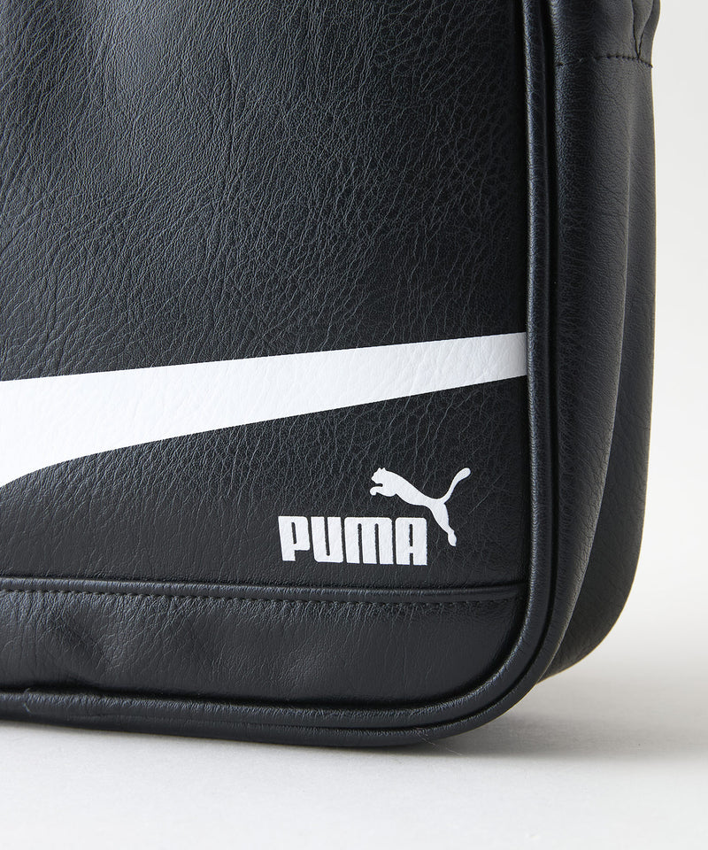 PUMA/プーマ】【容量4L 高見えPUレザー】ビンテージPUショルダーバッグ