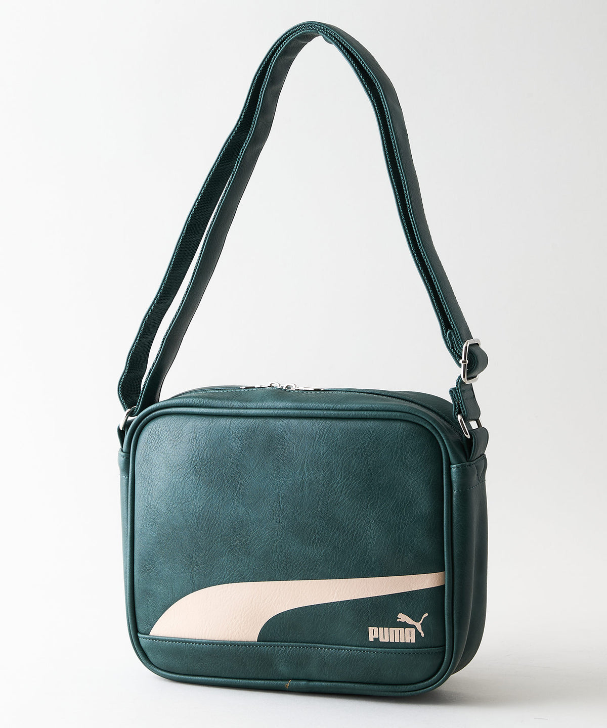 PUMA/プーマ】【容量4L 高見えPUレザー】ビンテージPUショルダーバッグ