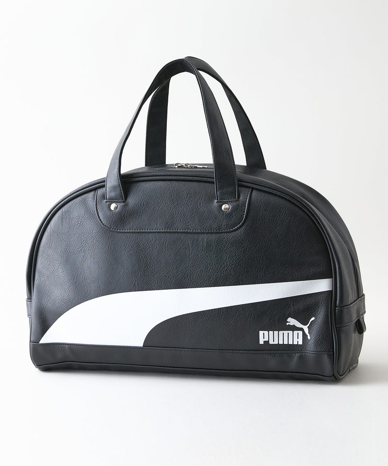 PUMA/プーマ】【容量17L 高見えPUレザー】ビンテージPUボストンバッグ