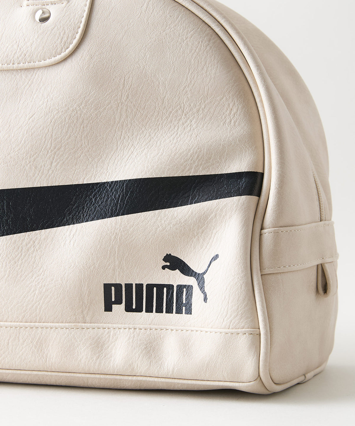 PUMA/プーマ】【容量17L 高見えPUレザー】ビンテージPUボストンバッグ