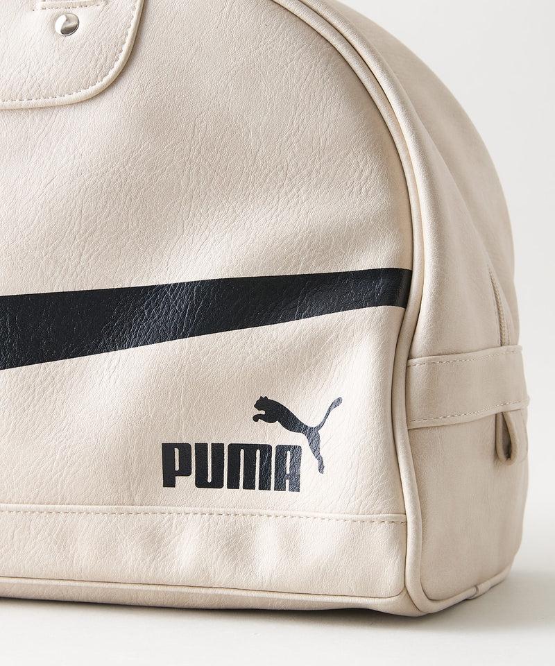 PUMA/プーマ】【容量17L 高見えPUレザー】ビンテージPUボストンバッグ