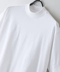 【HANES/ヘインズ】【タグレス・丸胴】Hanes モックネック リラックスTシャツ アメリカ綿100% サステナブル ストレスフリー ホワイト ❘ジーンズメイト公式オンラインショップ