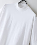 【HANES/ヘインズ】【タグレス・丸胴】Hanes モックネック リラックスTシャツ アメリカ綿100% サステナブル ストレスフリー ホワイト ❘ジーンズメイト公式オンラインショップ