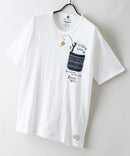 【BLUE STANDARD/ブルースタンダード】【涼しい スラブ天竺】 アニマルプリント ポケット付きＴシャツ 綿100% 凹凸素材 ペンギン ゆるかわ 凹凸素材 部屋着 ワンマイル キャンプ ❘ジーンズメイト公式オンラインショップ