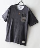 【BLUE STANDARD/ブルースタンダード】【涼しい スラブ天竺】 アニマルプリント ポケット付きＴシャツ 綿100% 凹凸素材 ペンギン ゆるかわ 凹凸素材 部屋着 ワンマイル キャンプ ❘ジーンズメイト公式オンラインショップ