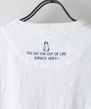 【BLUE STANDARD/ブルースタンダード】【涼しい スラブ天竺】 アニマルプリント ポケット付きＴシャツ 綿100% 凹凸素材 ペンギン ゆるかわ 凹凸素材 部屋着 ワンマイル キャンプ ❘ジーンズメイト公式オンラインショップ