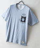 【BLUE STANDARD/ブルースタンダード】【涼しい スラブ天竺】 アニマルプリント ポケット付きＴシャツ 綿100% 凹凸素材 ペンギン ゆるかわ 凹凸素材 部屋着 ワンマイル キャンプ ❘ジーンズメイト公式オンラインショップ
