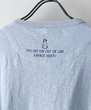 【BLUE STANDARD/ブルースタンダード】【涼しい スラブ天竺】 アニマルプリント ポケット付きＴシャツ 綿100% 凹凸素材 ペンギン ゆるかわ 凹凸素材 部屋着 ワンマイル キャンプ ❘ジーンズメイト公式オンラインショップ
