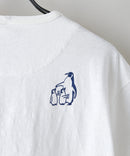 【BLUE STANDARD/ブルースタンダード】【涼しい スラブ天竺】 アニマルプリントＴシャツ 綿100% 凹凸素材 ペンギン ゆるかわ 凹凸素材 部屋着 ワンマイル キャンプ