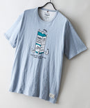 【BLUE STANDARD/ブルースタンダード】【涼しい スラブ天竺】 アニマルプリントＴシャツ 綿100% 凹凸素材 ペンギン ゆるかわ 凹凸素材 部屋着 ワンマイル キャンプ