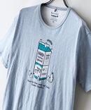 【BLUE STANDARD/ブルースタンダード】【涼しい スラブ天竺】 アニマルプリントＴシャツ 綿100% 凹凸素材 ペンギン ゆるかわ 凹凸素材 部屋着 ワンマイル キャンプ