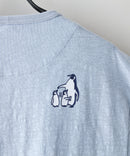 【BLUE STANDARD/ブルースタンダード】【涼しい スラブ天竺】 アニマルプリントＴシャツ 綿100% 凹凸素材 ペンギン ゆるかわ 凹凸素材 部屋着 ワンマイル キャンプ
