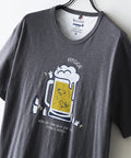 【BLUE STANDARD/ブルースタンダード】【涼しい スラブ天竺】 アニマルプリントＴシャツ 綿100% 凹凸素材 ペンギン ゆるかわ 凹凸素材 部屋着 ワンマイル キャンプ