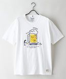 【BLUE STANDARD/ブルースタンダード】【涼しい スラブ天竺】 アニマルプリントＴシャツ 綿100% 凹凸素材 ペンギン ゆるかわ 凹凸素材 部屋着 ワンマイル キャンプ