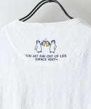 【BLUE STANDARD/ブルースタンダード】【涼しい スラブ天竺】 アニマルプリントＴシャツ 綿100% 凹凸素材 ペンギン ゆるかわ 凹凸素材 部屋着 ワンマイル キャンプ