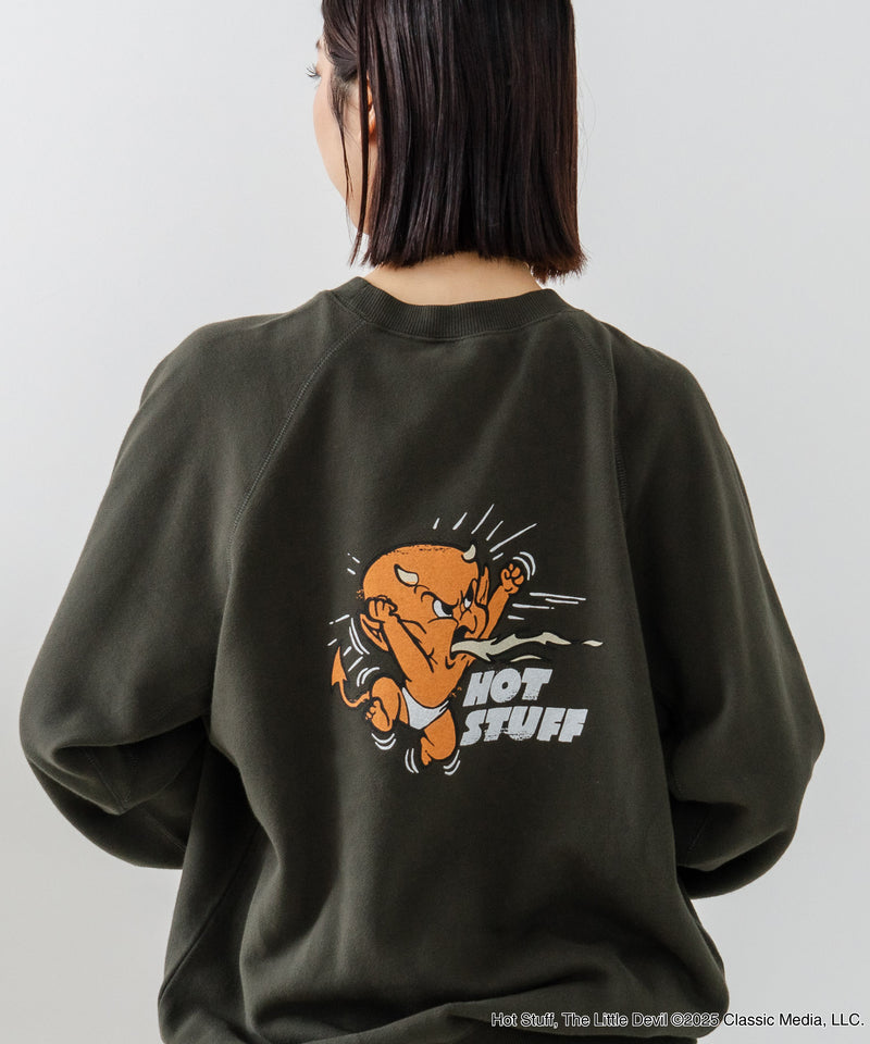 【DISCUS×HOT STUFF×Casper】キャラクタープリントスウェットトレーナー メンズ レディース ユニセックス
