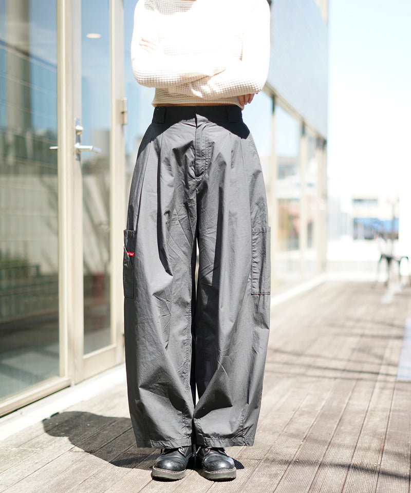 コットン ワイド バルーン パンツ Dickies レディース ゆったり綿100% 豊富なカラー