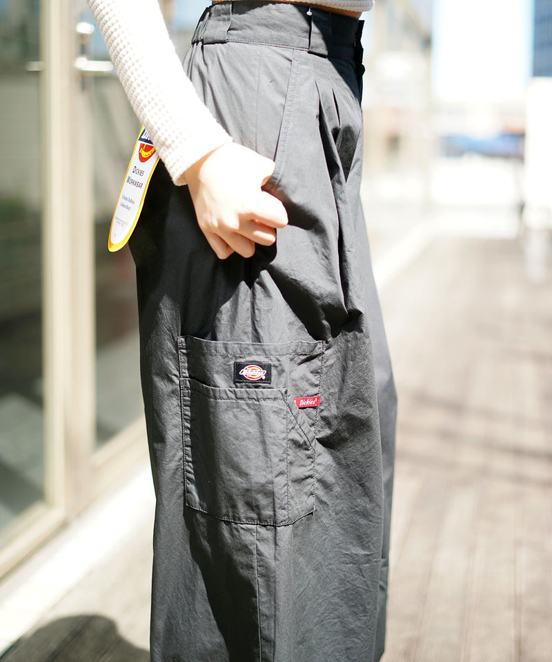 コットン ワイド バルーン パンツ Dickies レディース ゆったり綿100% 豊富なカラー