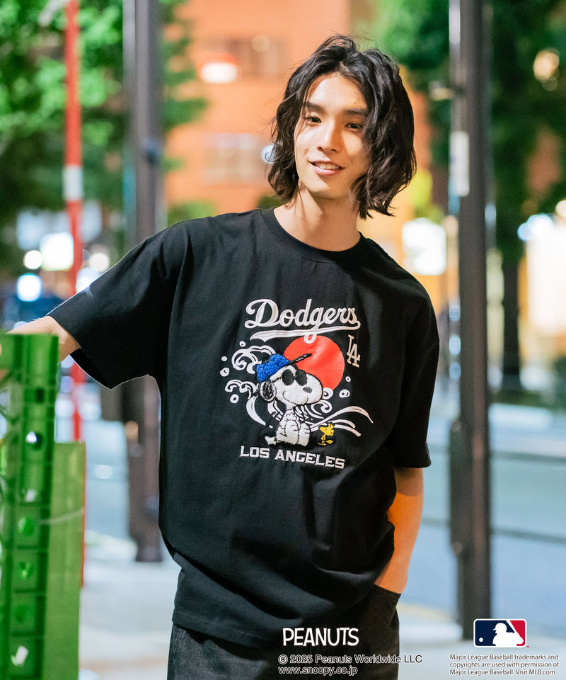 【PEANUTS×MLB】オリジナルデザイン 和柄Ｔシャツ ドジャース ヤンキース カブス スーベニア