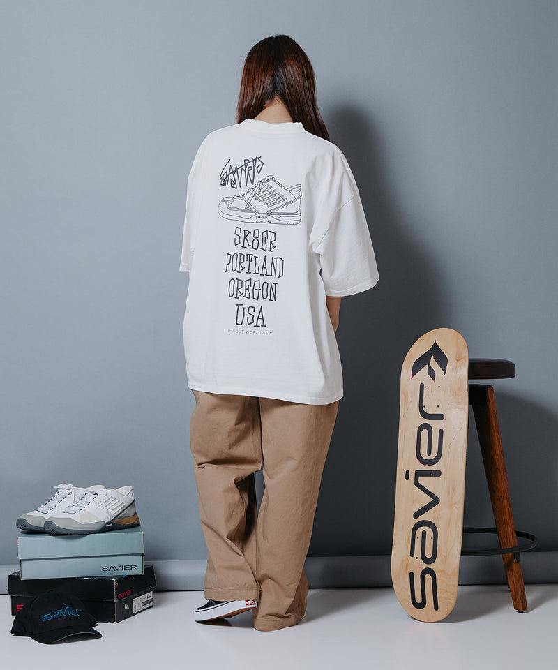 【SAVIER/サビアー】オーバーサイズ バックプリント Tシャツ