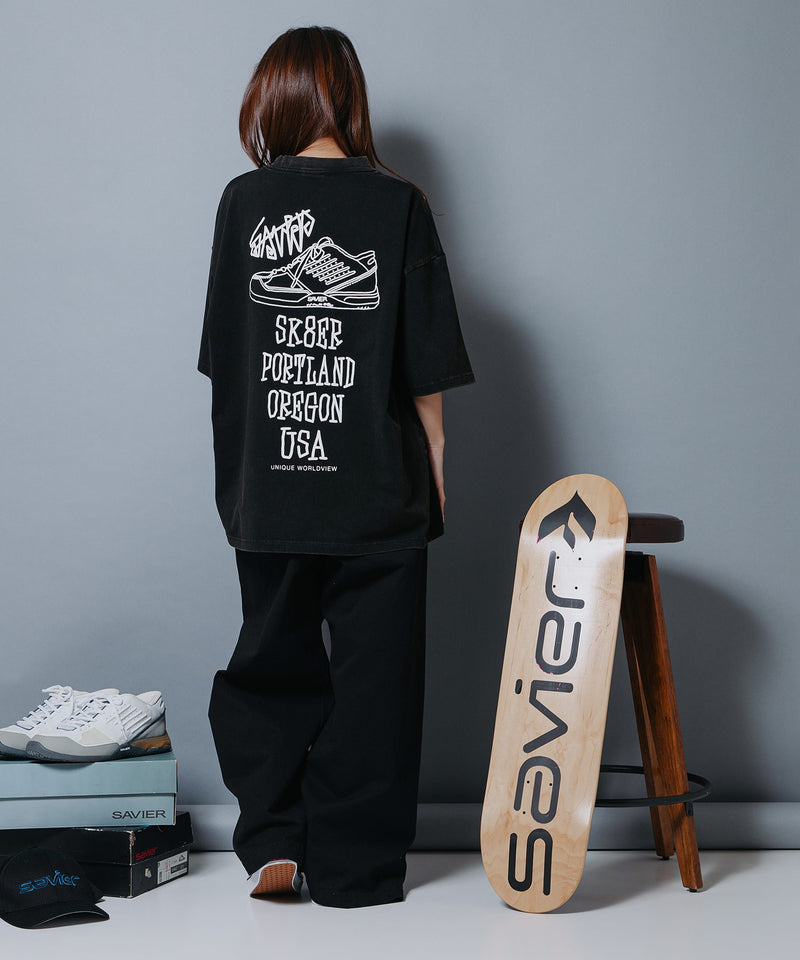 【SAVIER/サビアー】オーバーサイズ バックプリント Tシャツ