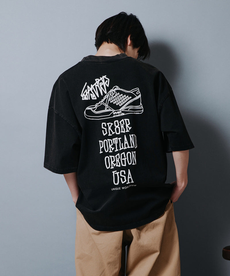 【SAVIER/サビアー】オーバーサイズ バックプリント Tシャツ