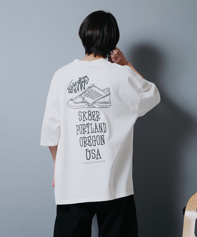 【SAVIER/サビアー】オーバーサイズ バックプリント Tシャツ