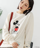 【DISCUS×DISNEY】「ミッキーマウス」キャラクタープリントスウェットトレーナー メンズ レディース ユニセックス