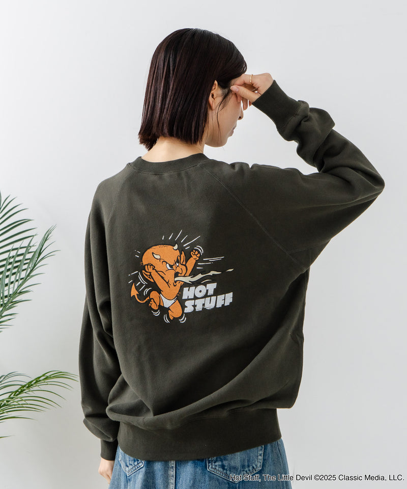 【DISCUS×HOT STUFF×Casper】キャラクタープリントスウェットトレーナー メンズ レディース ユニセックス