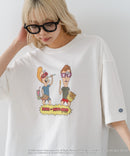 【DISCUS/ディスカス】【選べる丈感・ビーバス＆バッドヘッド】DISCUS×BEAVIS AND BUTT-HEAD コラボＴシャツ 綿100% クルーネック アニメ キャラクタープリント アメカジ ストリート