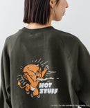 【DISCUS×HOT STUFF×Casper】キャラクタープリントスウェットトレーナー メンズ レディース ユニセックス