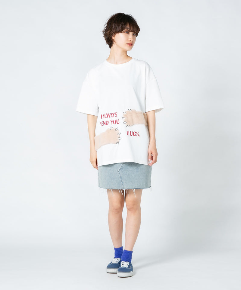 【Hi Hey Hoooo/ハイヘイホー】クマ サメ バックハグTシャツ アニマルシリーズ zo