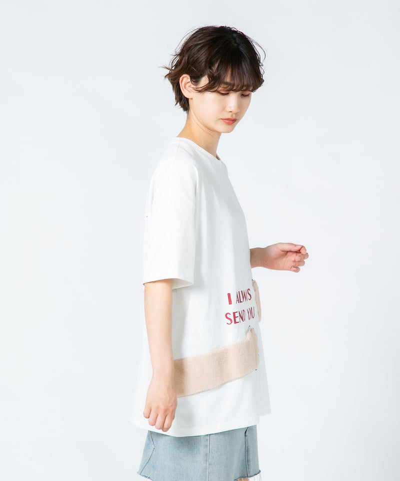 【Hi Hey Hoooo/ハイヘイホー】クマ サメ バックハグTシャツ アニマルシリーズ zo