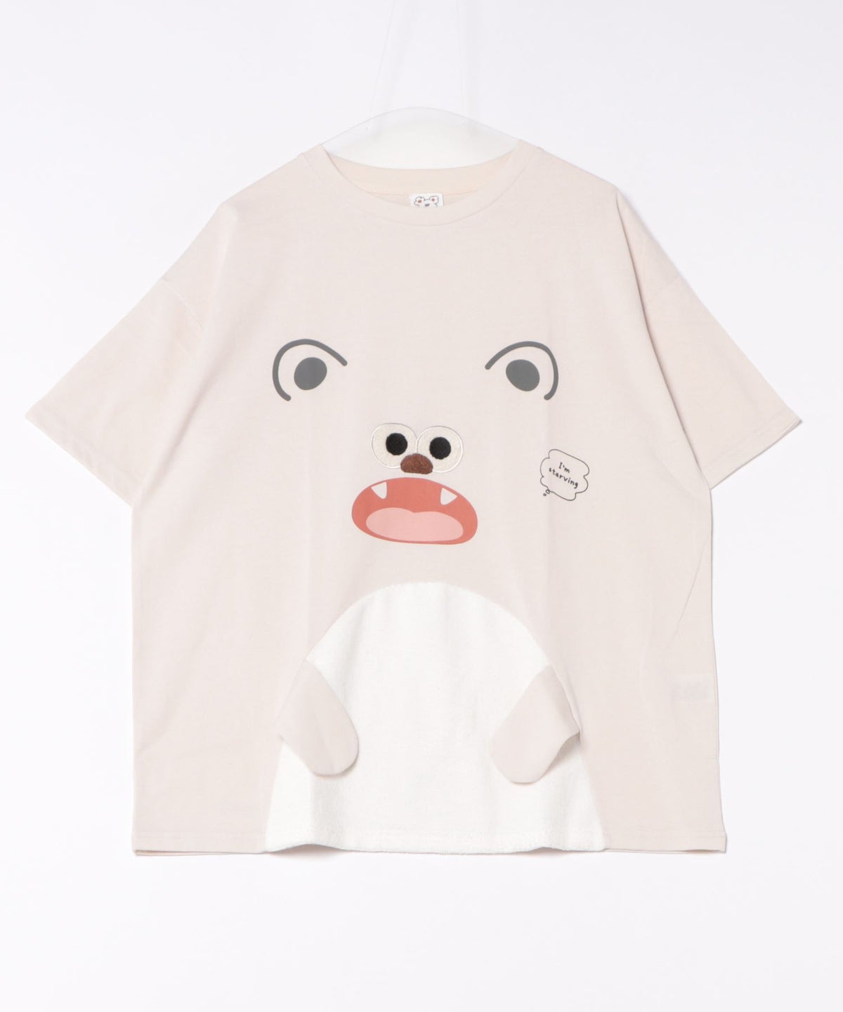 Hi Hey Hoooo/ハイヘイホー】くま さめ顔どんTシャツ アニマルシリーズ zo