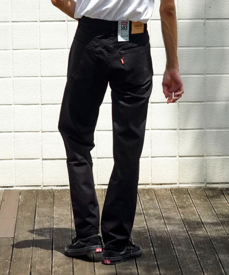 503 スリム テーパード ブラック SLIM TAPERED BK EDWIN エドウイン