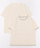 【UNIVERSAL OVERALL/ユニバーサルオーバーオール】ネップ生成り ルーズフィット 2P 半袖 Tシャツ zo