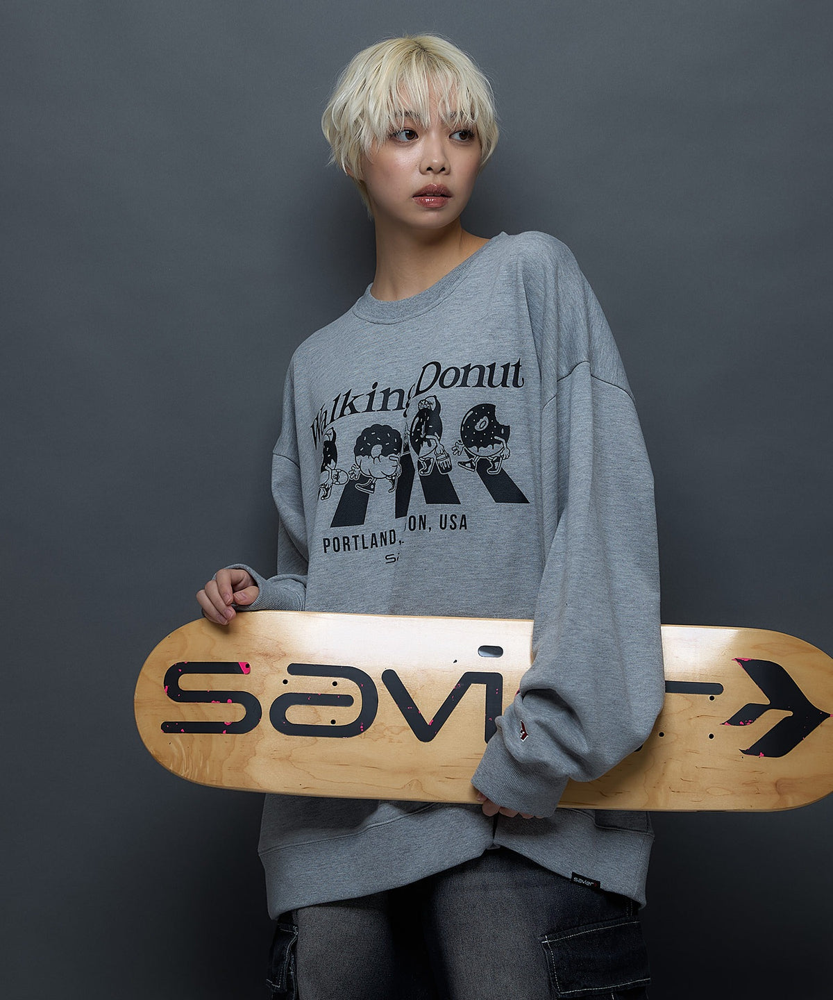 SAVIER/サビアー】WALKING DONUTSコラボ / 前面プリント ビッグ